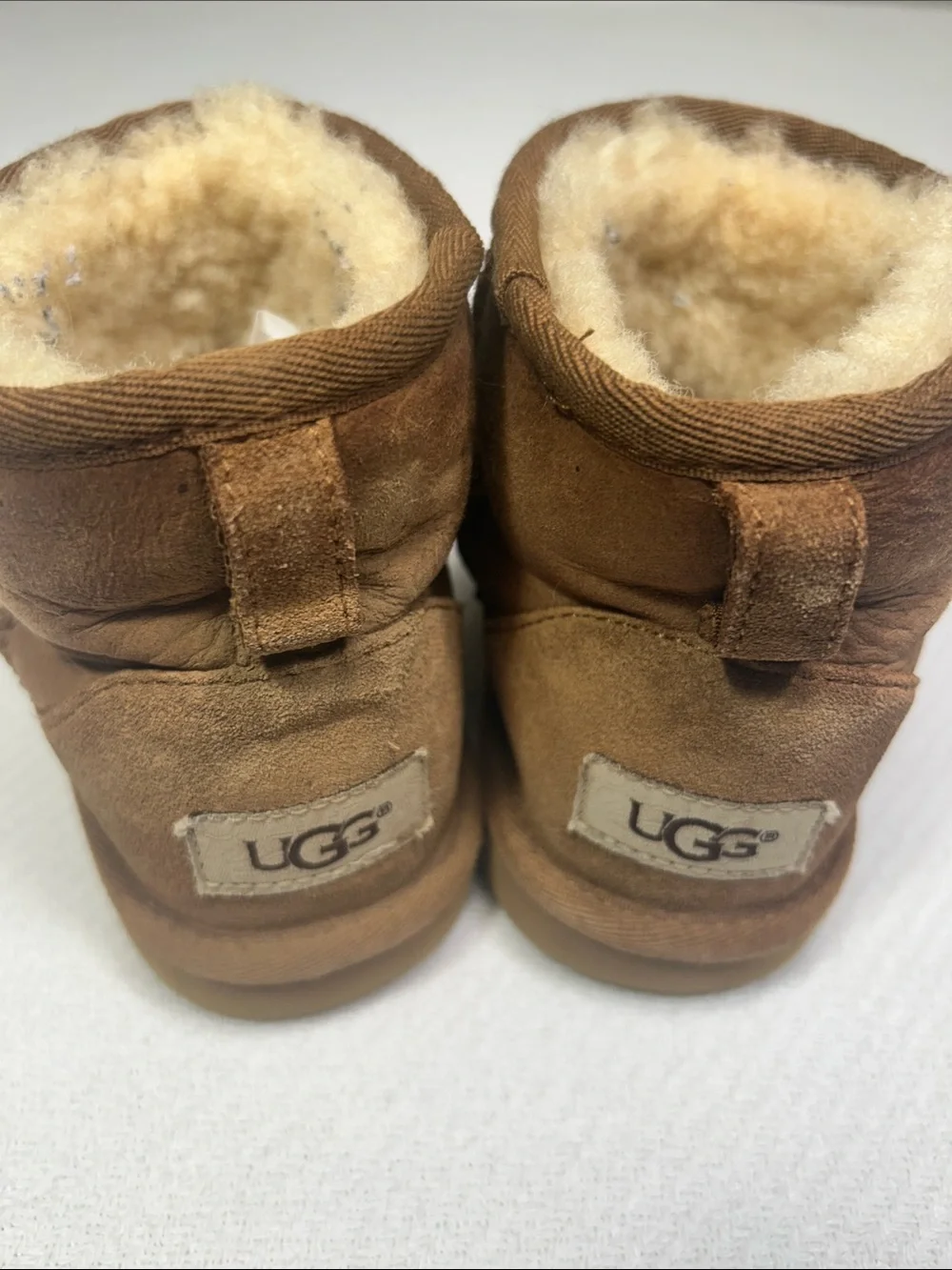 UGG Kids Chestnut Brown Shearling-Lined Ankle Boots